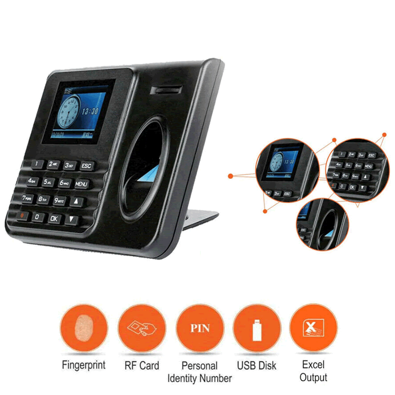 M8000 Fingerprint Reader Time Clocking Machine Attendance